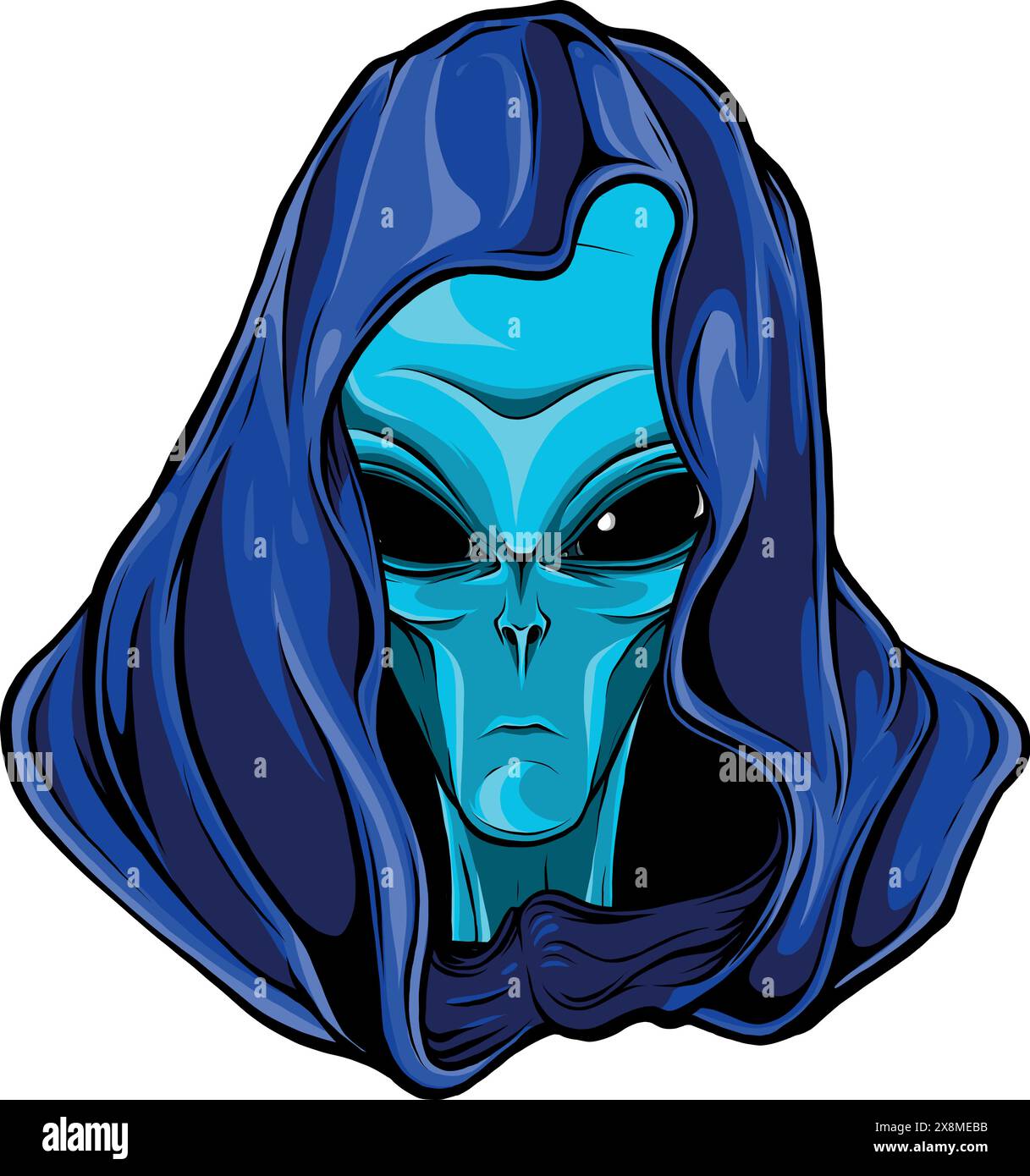 Alien head. vector illustration design of extraterrestrial humanoid ...