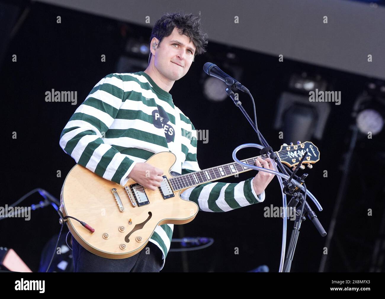 Ezra Koenig of Vampire Weekend during the BBC Radio1 Big Weekend at Stockwood Park, Luton