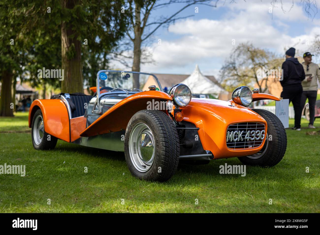 1969 Lotus Seven, on display at the April Scramble held at the Bicester Heritage Centre on the 21st April 2024. Stock Photo