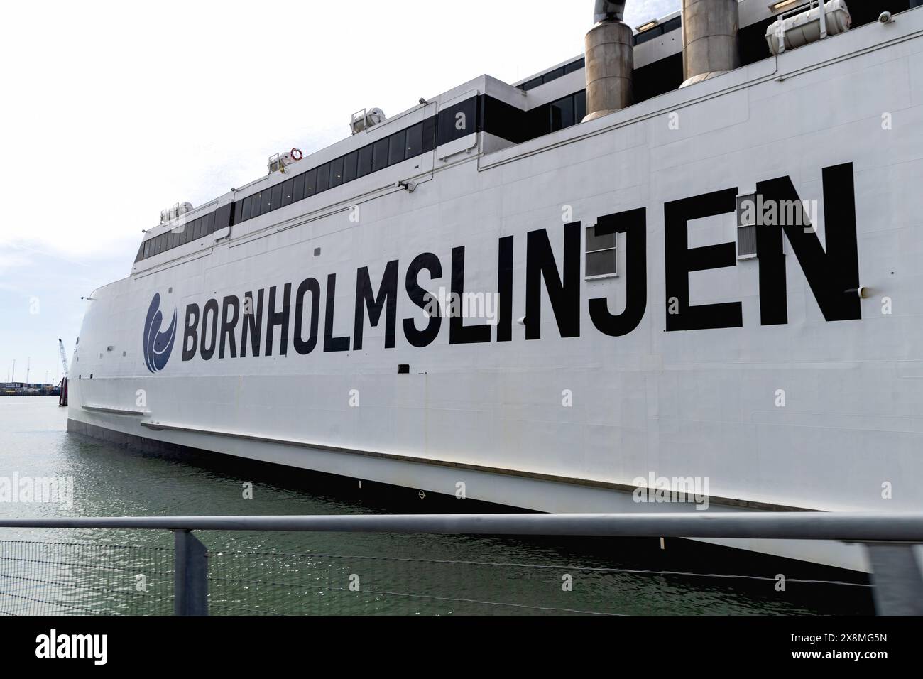 Large and highspeed ferry Bornholmslinjen transports from the city of