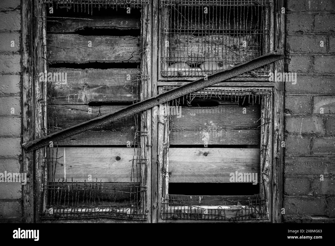 Wooden window panels Black and White Stock Photos & Images - Alamy
