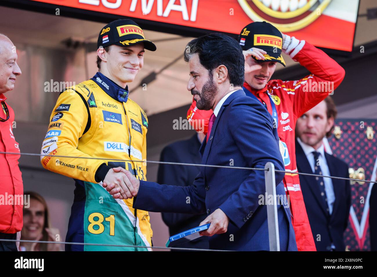 Monaco. 26th May, 2024. podium PIASTRI Oscar (aus), McLaren F1 Team MCL38, BEN SULAYEM Mohammed
