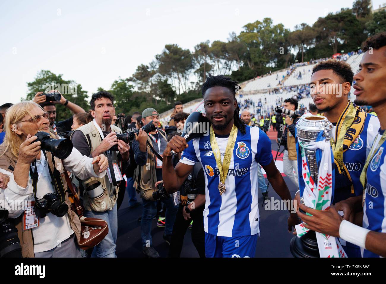 Romario Baro (FC Porto)  during  Taca de Portugal 2024 final game between FC Porto and  Sporting CP (2:1) at Estadio Nacional Jamor, Lisbon, Portugal. Stock Photo