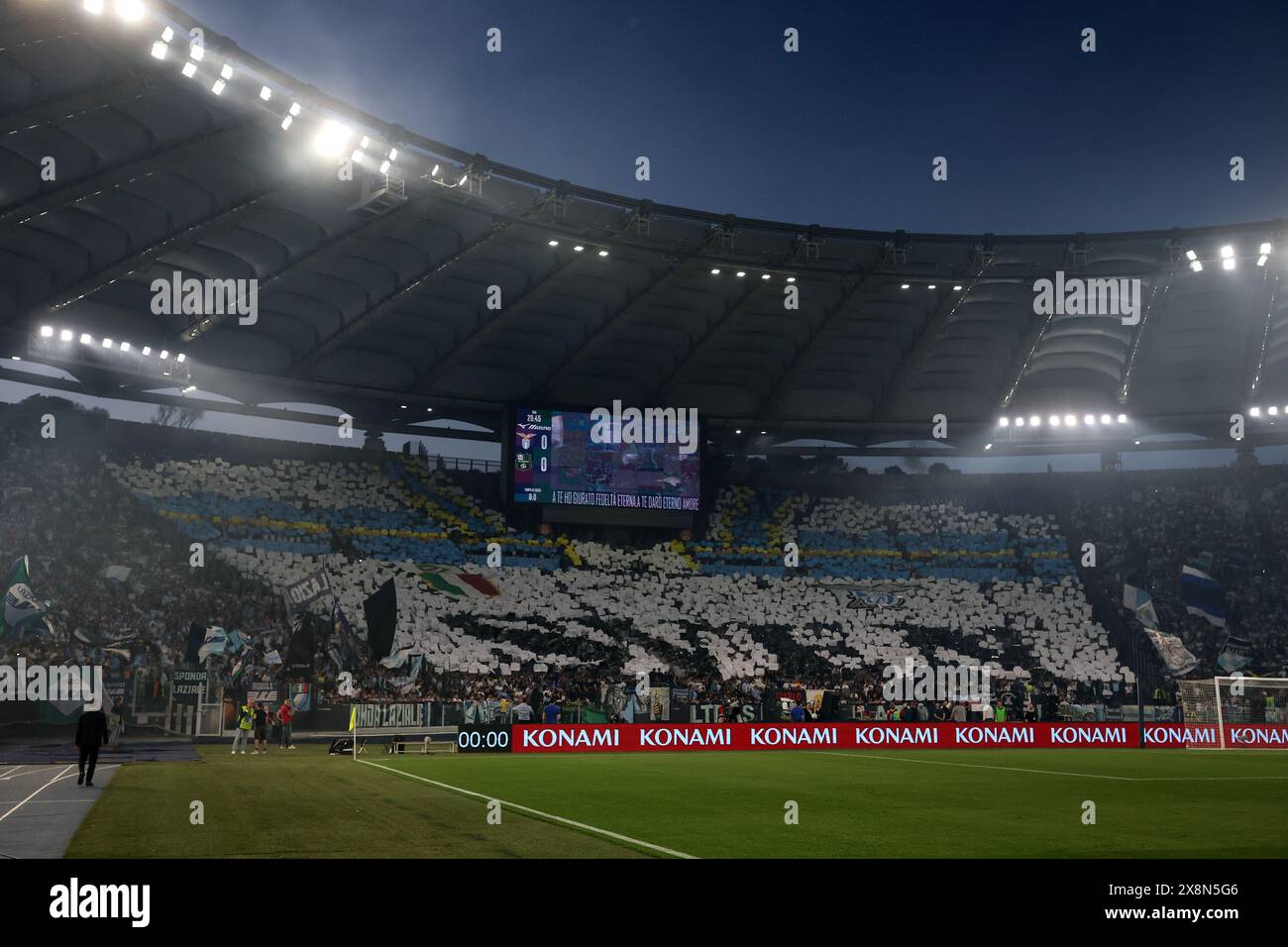 Rome, Italy. 26th May, 2024. Rome, Italy 26.05.2024: Lazio supporters during Italian Serie A TIM 2023-2024 football match SS LAZIO VS SASSUOLO at Olympic Stadium in Rome. Credit: Independent Photo Agency/Alamy Live News Stock Photo