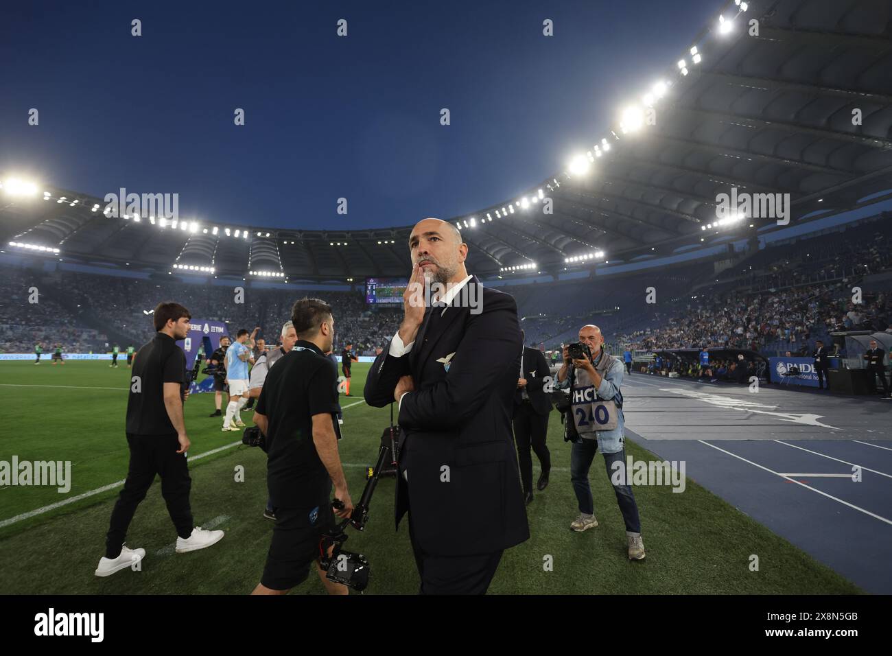 Rome, Italy. 26th May, 2024. Rome, Italy 26.05.2024: during Italian Serie A TIM 2023-2024 football match SS LAZIO VS SASSUOLO at Olympic Stadium in Rome. Credit: Independent Photo Agency/Alamy Live News Stock Photo