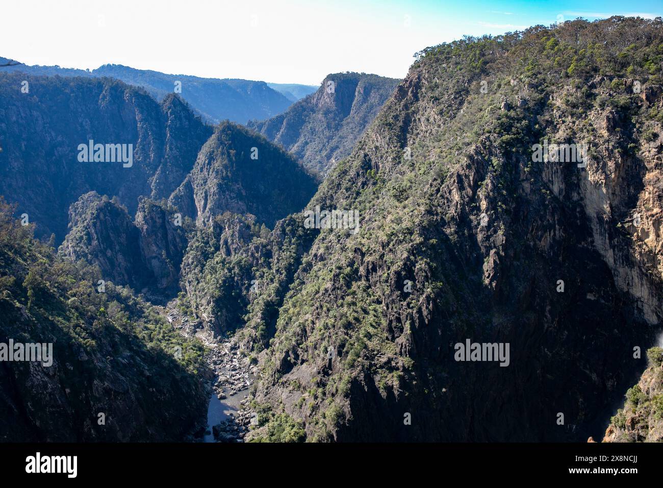 Dangars Gorge unesco world heritage location in Oxley Rivers national park, with Dangars waterfall, hiking trails and campground,NSW,Australia Stock Photo