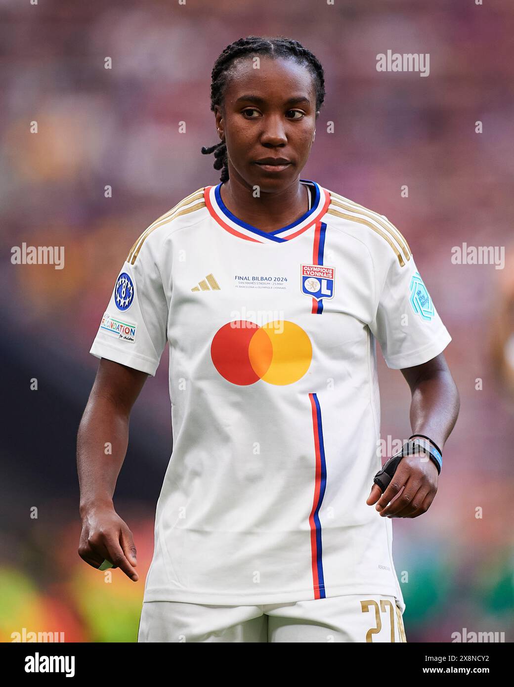 Vicki Becho of Olympique Lyonnais looks on during the UEFA Women's