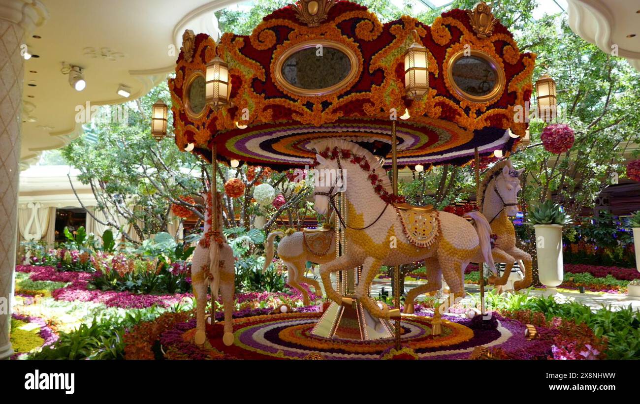 Las Vegas, Nevada, USA 15th May 2024 Carousel in Gardens at Wynn Hotel ...