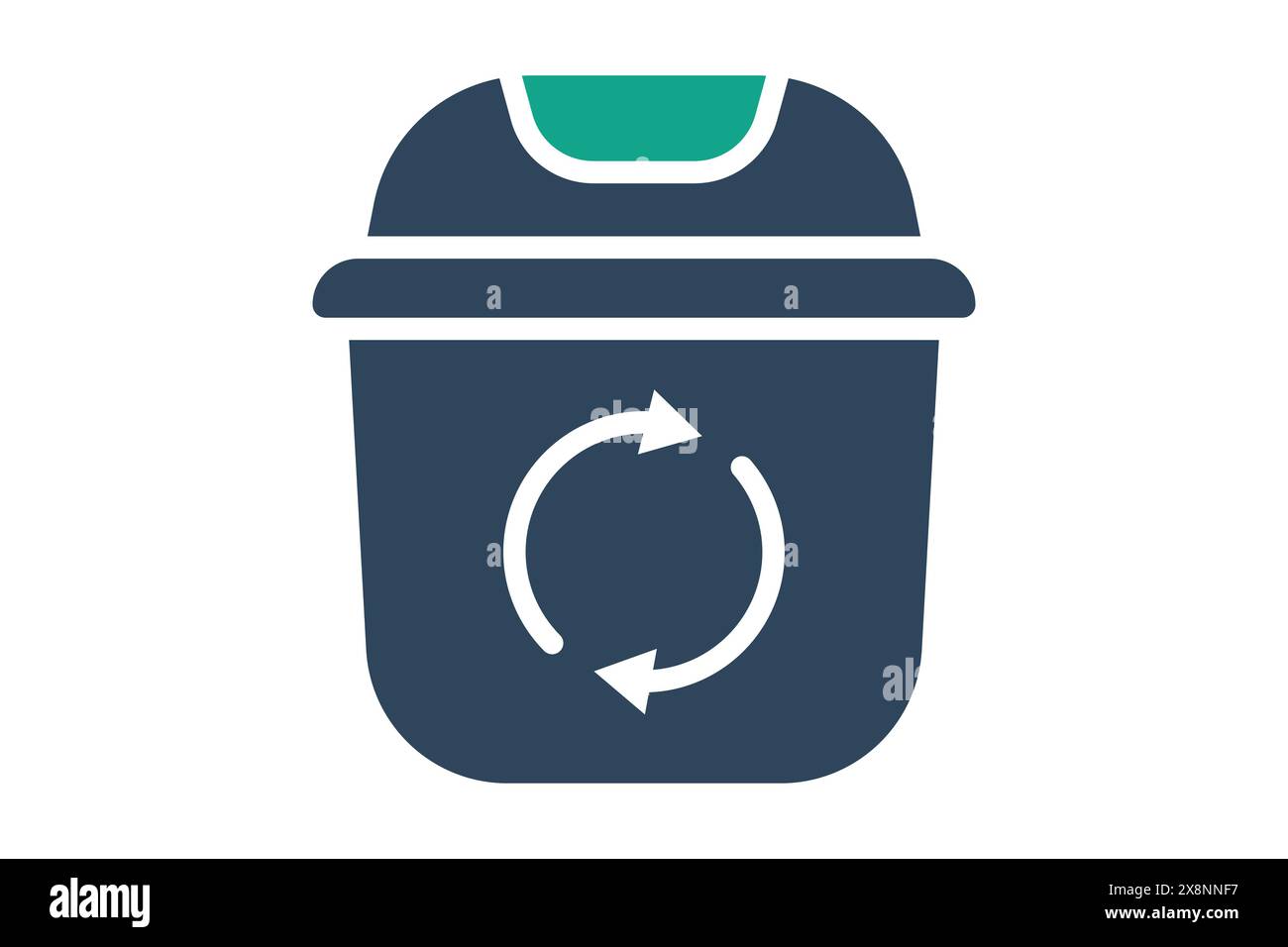 Trash icon. trash can. icon related to utilities. solid icon style. utilities elements vector illustration Stock Vector