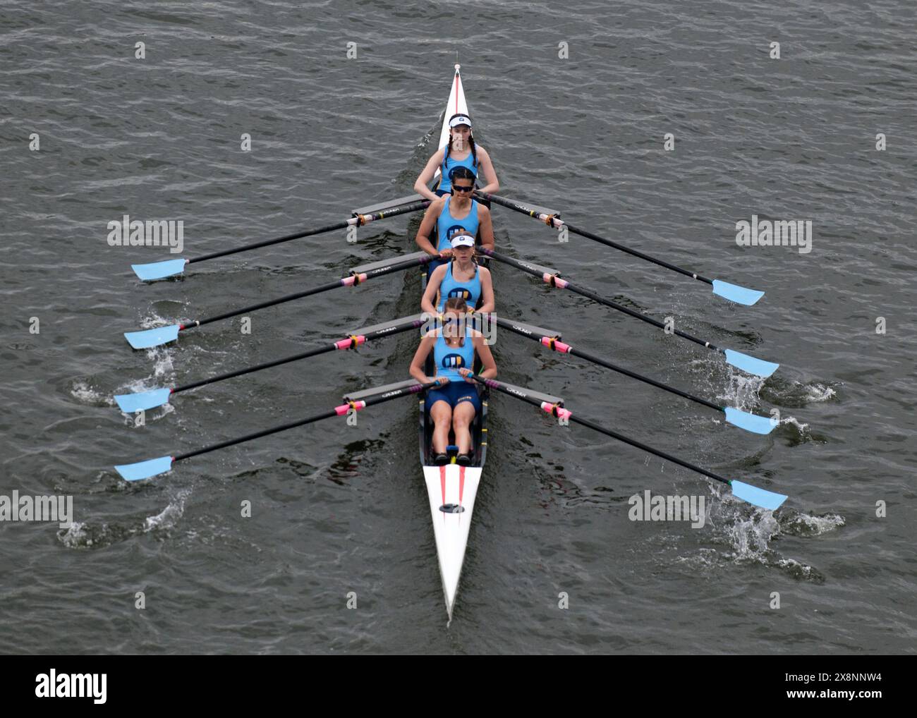 Rowers from Philadelphia City Rowing compete in the annual Stotesbury