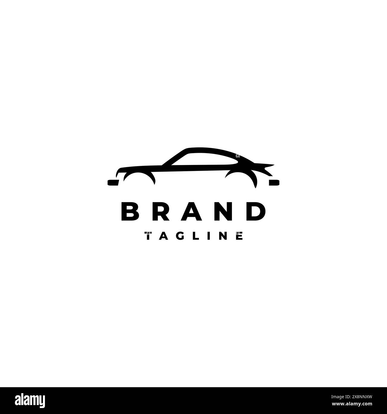 German Classic Sports Car Silhouette Design. Classy Sports Car
