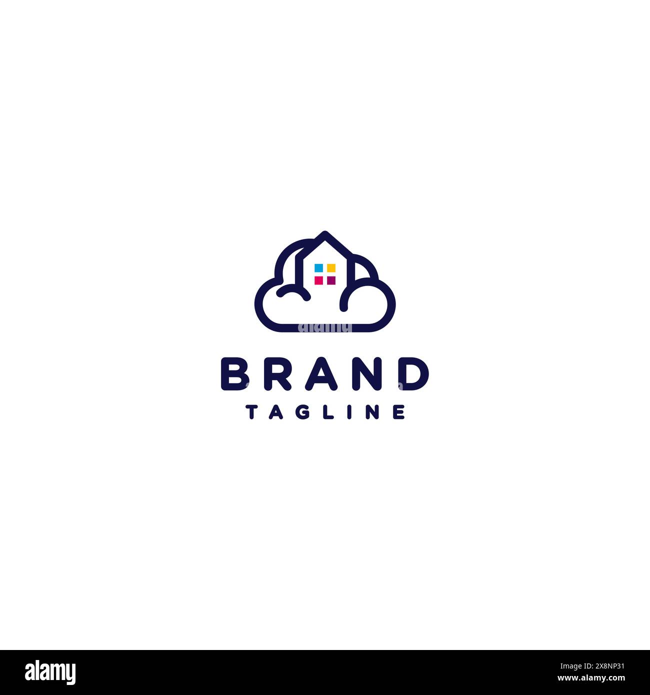 Clouds above roof building Stock Vector Images - Alamy