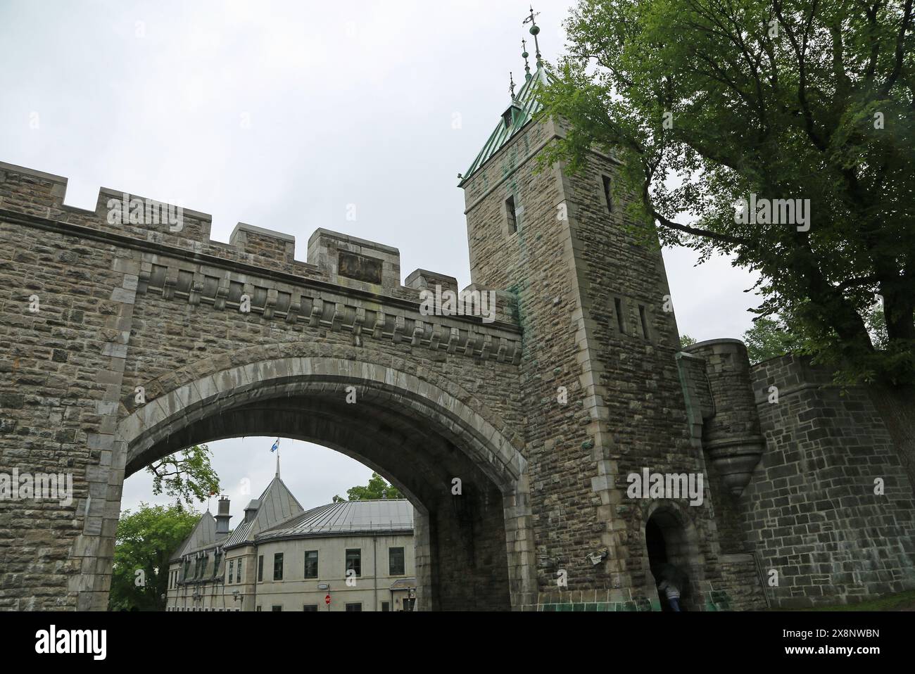 View at St Louis Gate - Quebec City, Canada Stock Photo