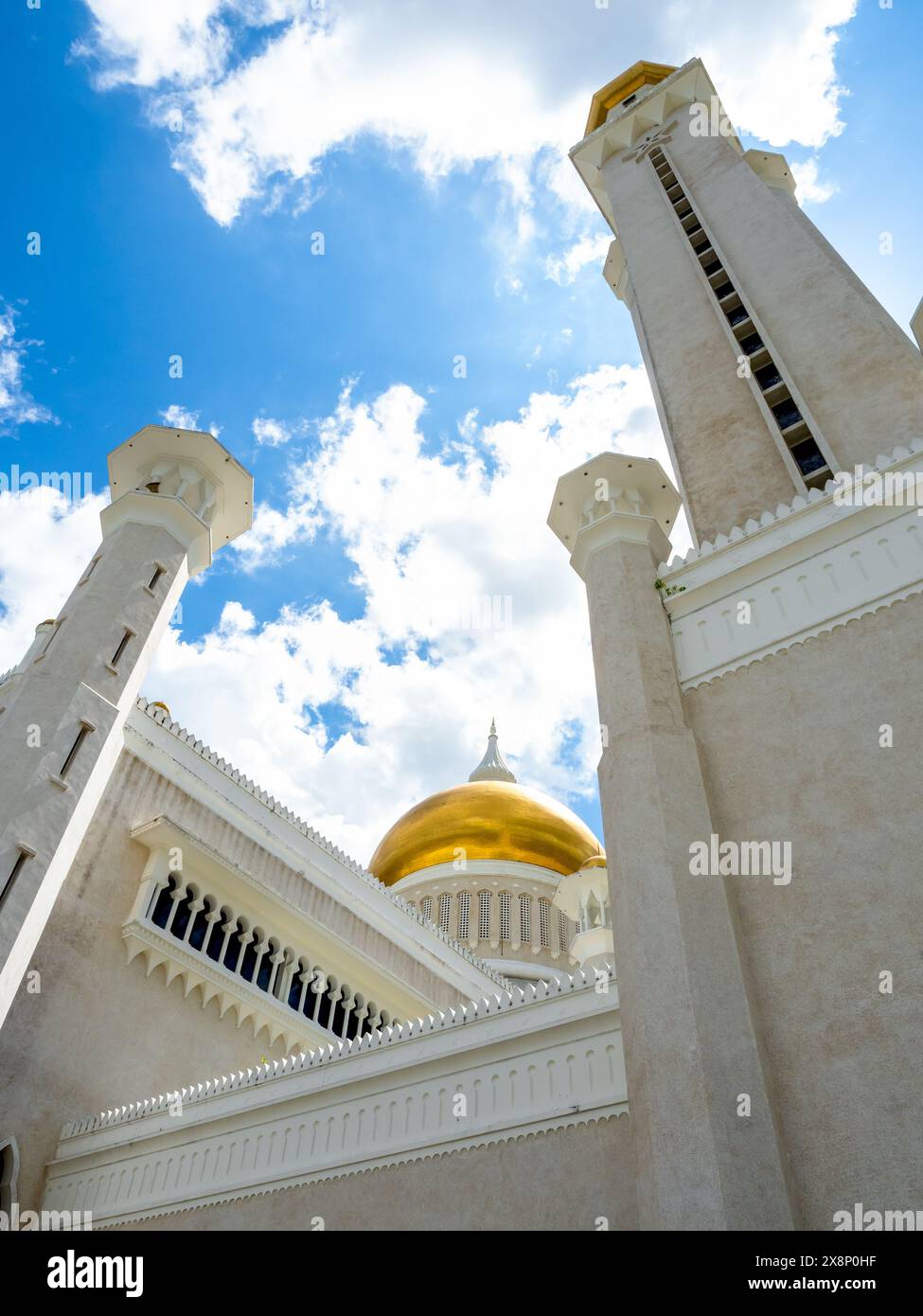 Vertical scene, architecture building exterior of the masjid of Omar ...
