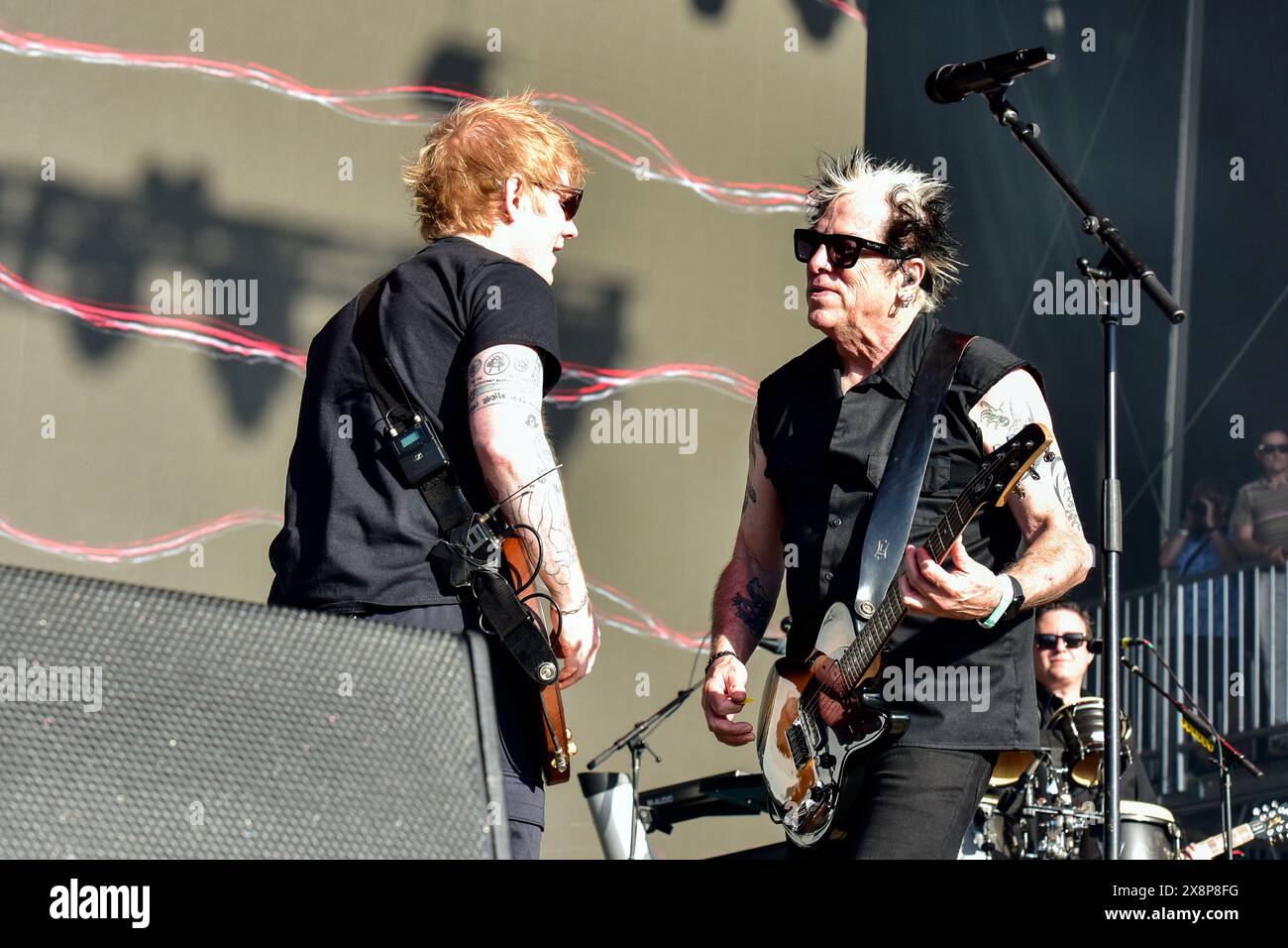 Napa, California, USA. 26th May, 2024. Ed Sheeran joins the band the