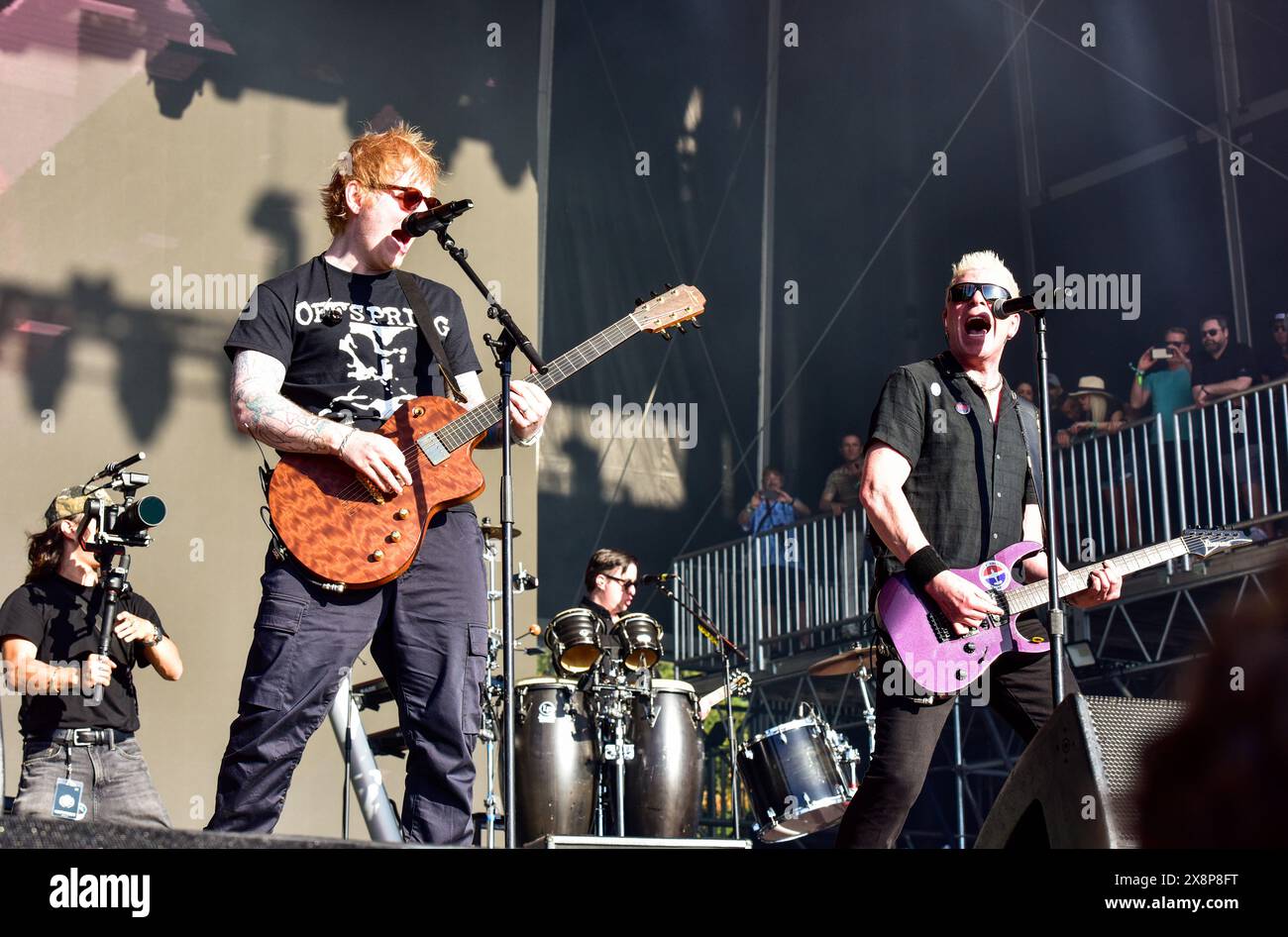 Napa, California, USA. 26th May, 2024. Ed Sheeran joins the band the