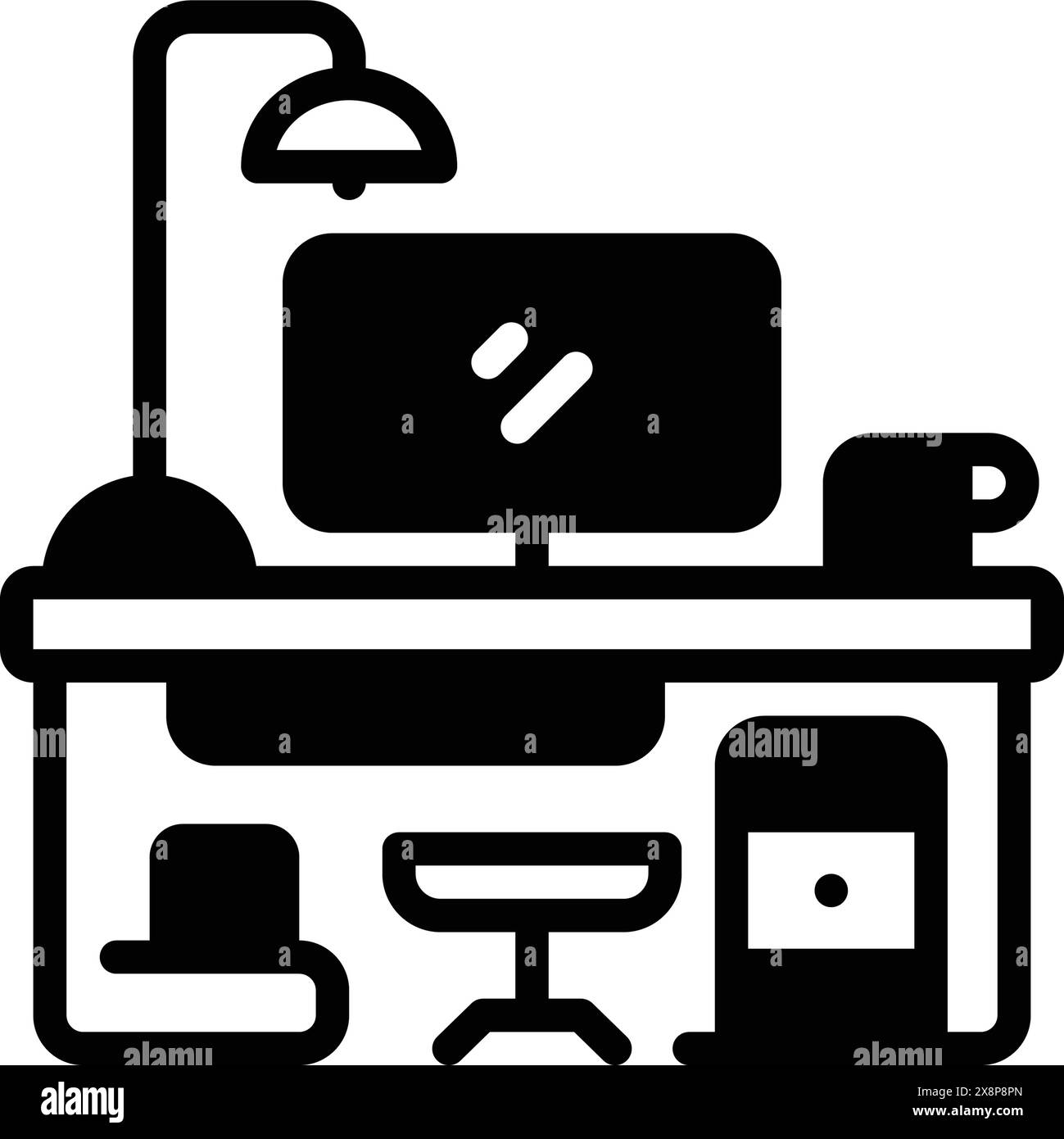 Worktable office Stock Vector Images - Alamy