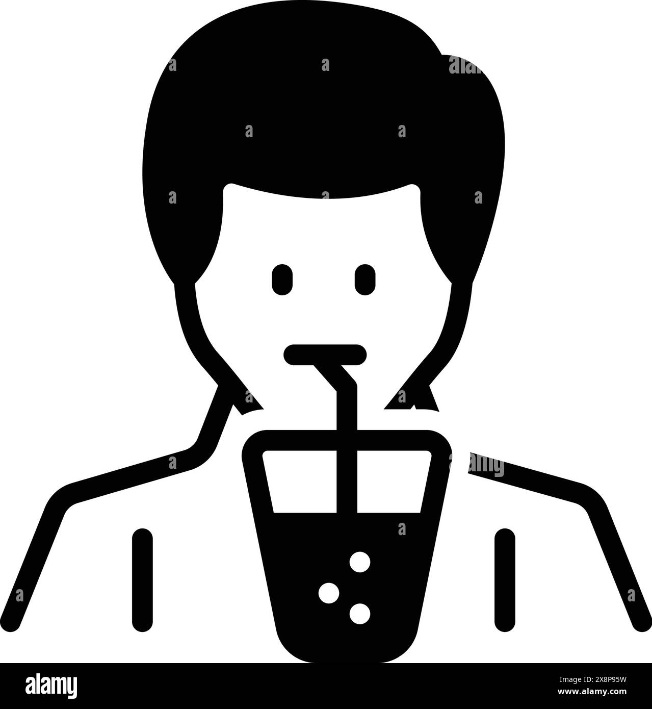 Icon for suck, drink Stock Vector