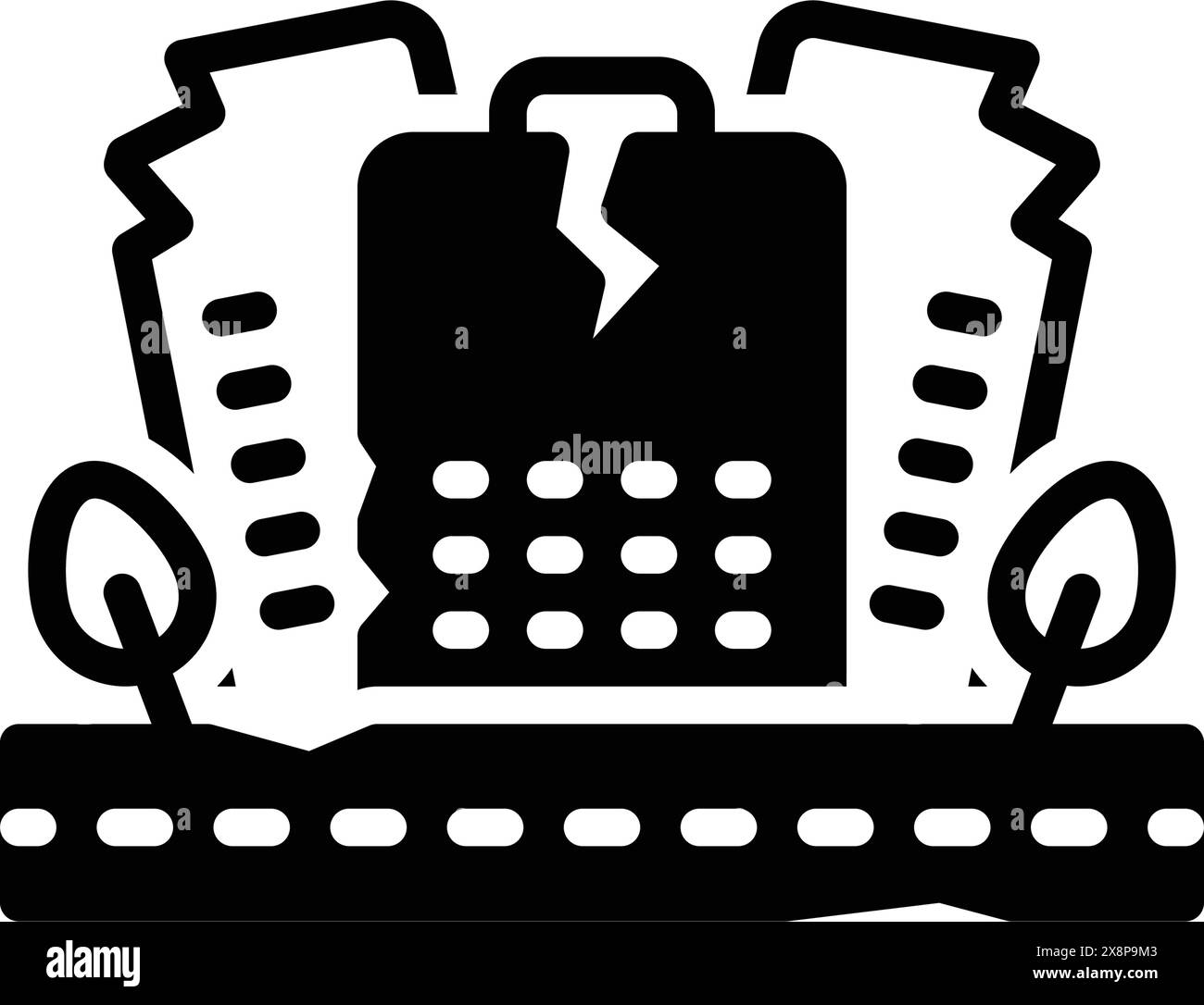 Icon for earthquake, catastrophe Stock Vector Image & Art - Alamy