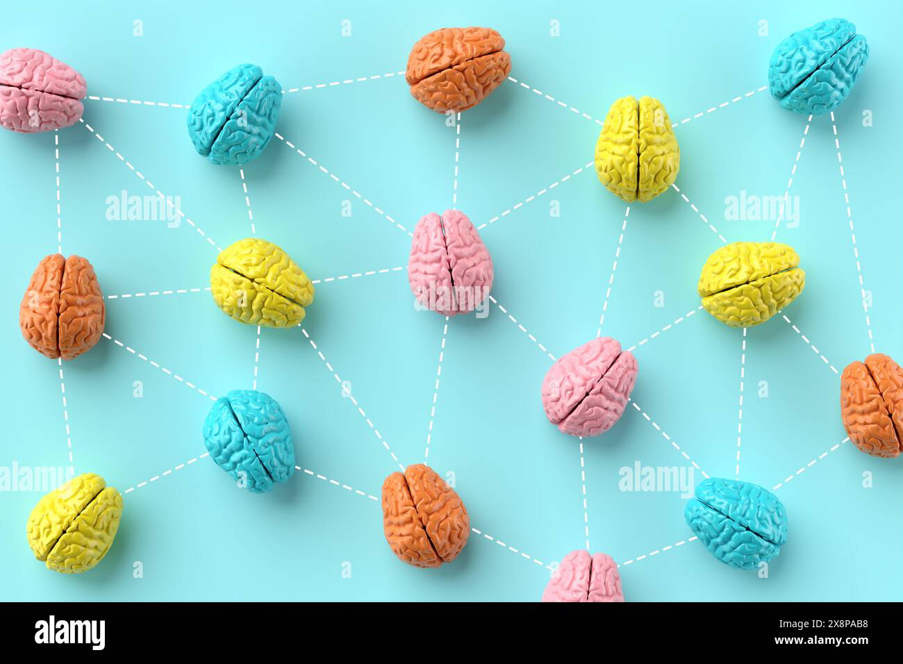 Teamwork and network of ideas. Exchange of ideas, brainstorming and ...