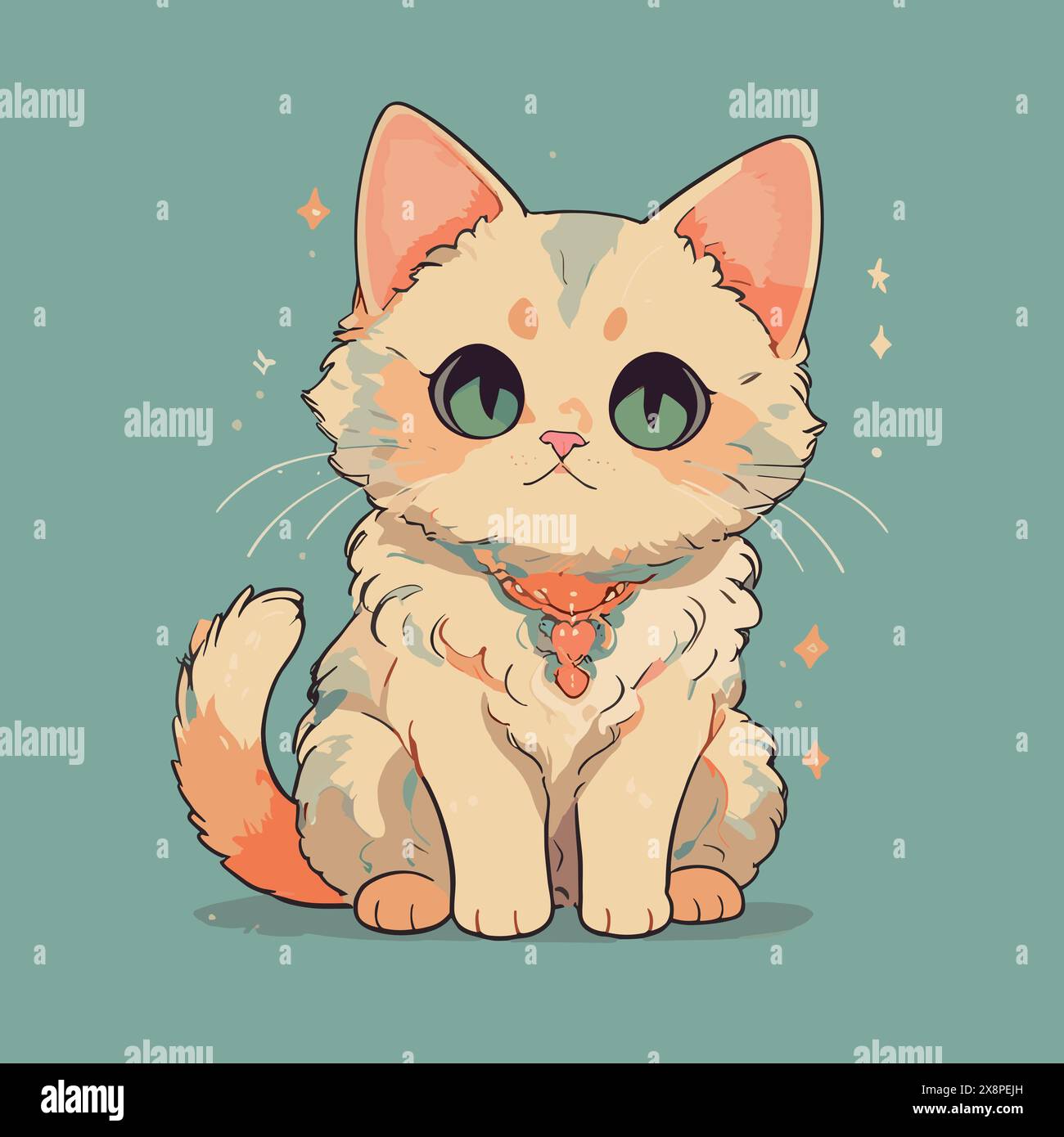 Cute cat vector Stock Vector Images - Alamy