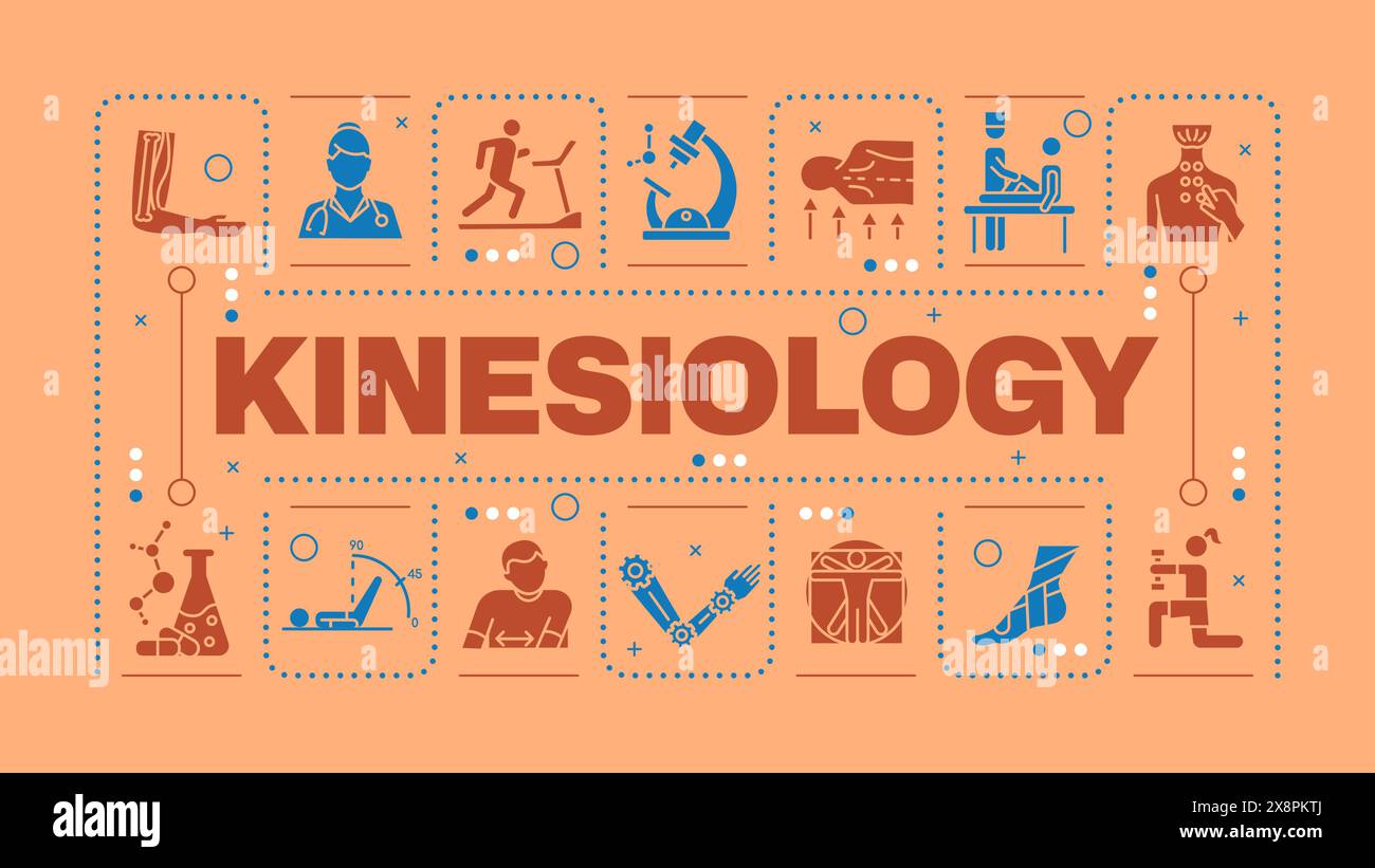 Kinesiology orange word concept Stock Vector Image & Art - Alamy