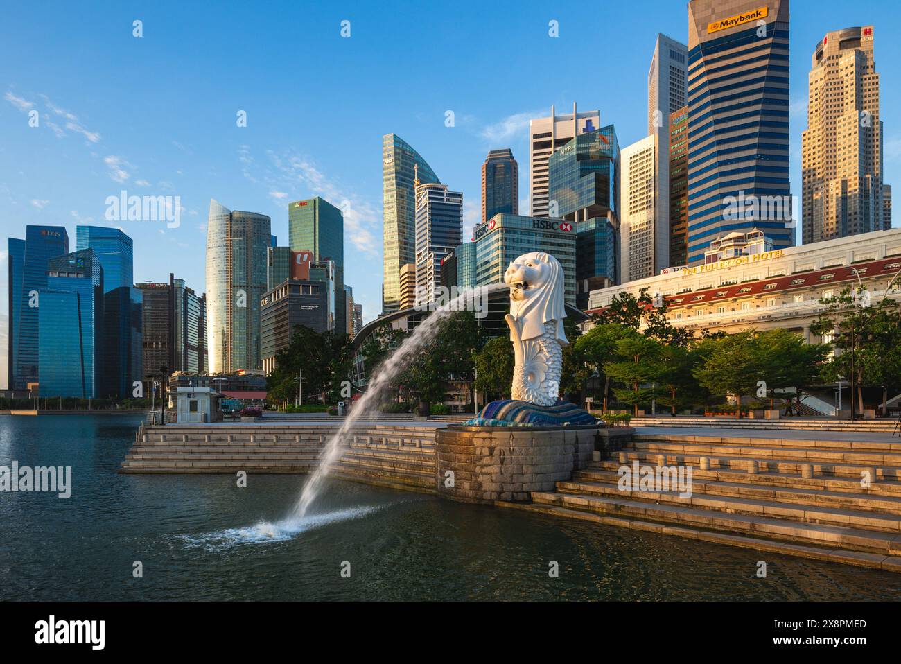 February 6, 2020: Merlion Statue, the official mascot of Singapore, at ...