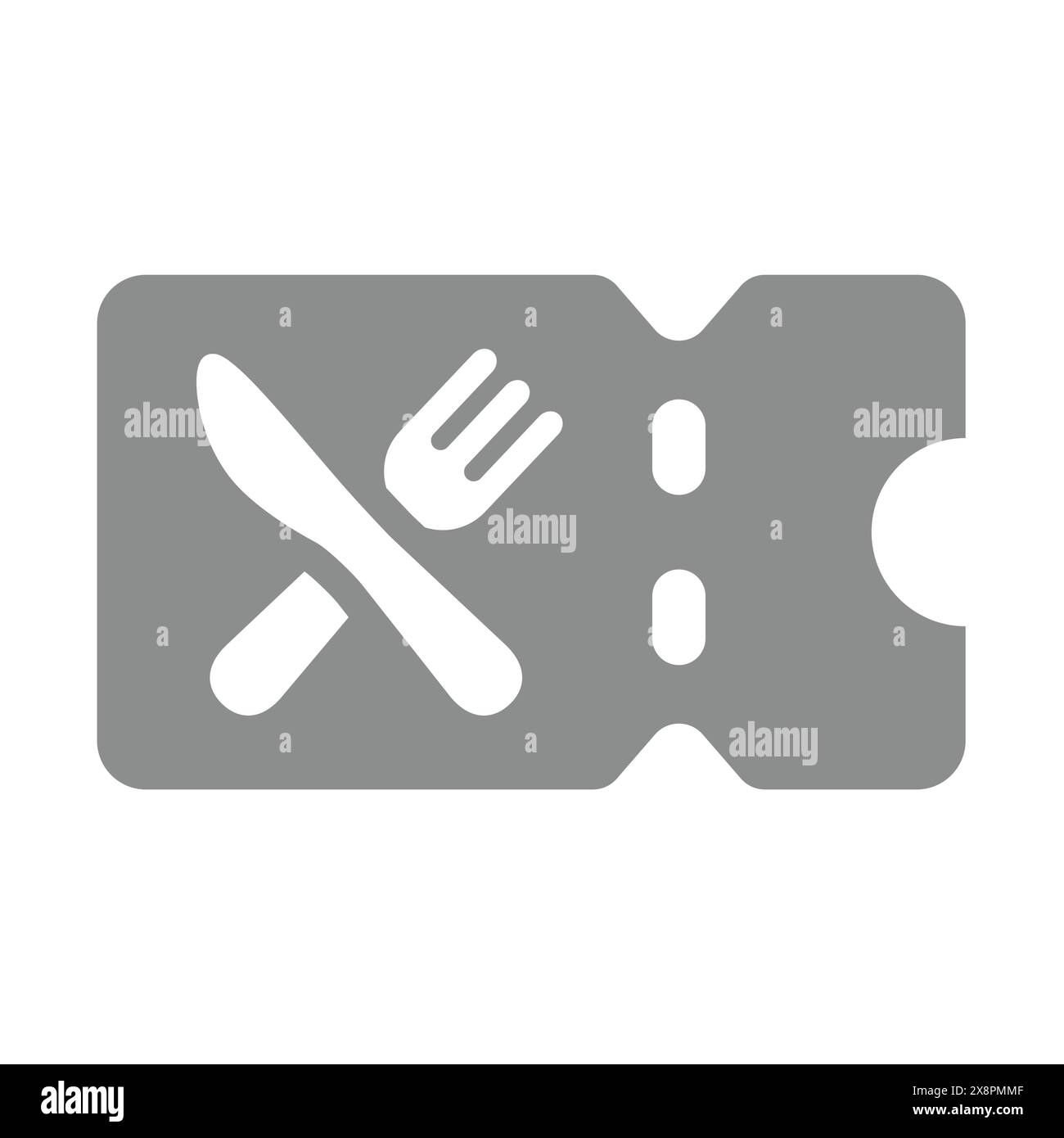 Food coupon vector icon. Discount or gift voucher for restaurant and ...