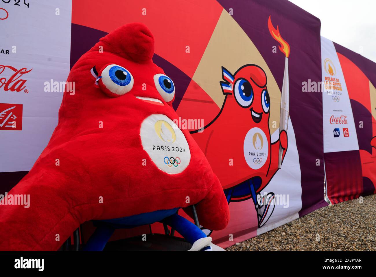 Arrival of the 2024 Olympic torch relay in Bordeaux. 2024 Olympic Games