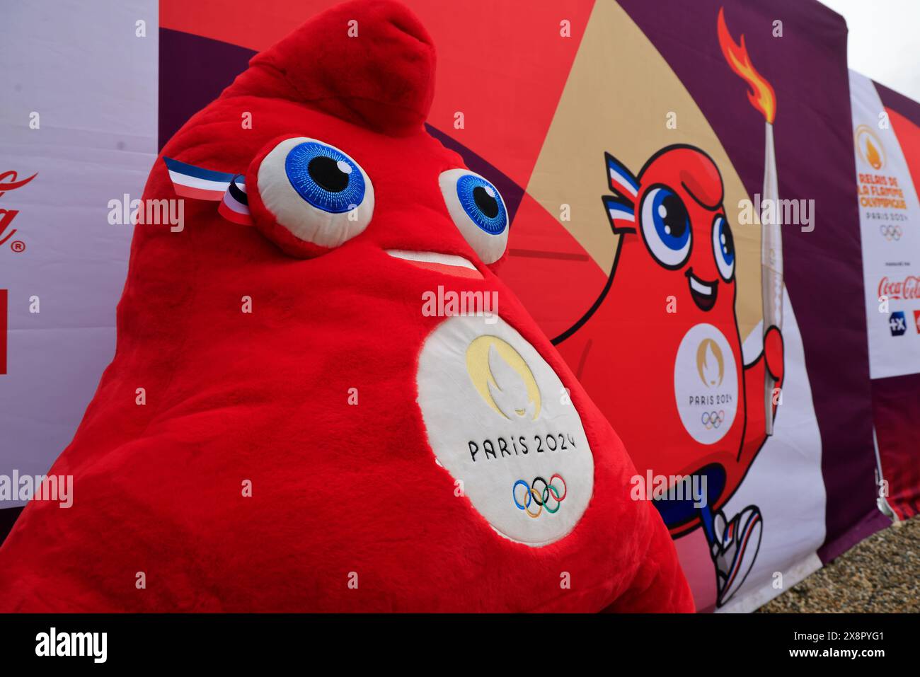 Arrival of the 2024 Olympic torch relay in Bordeaux. 2024 Olympic Games