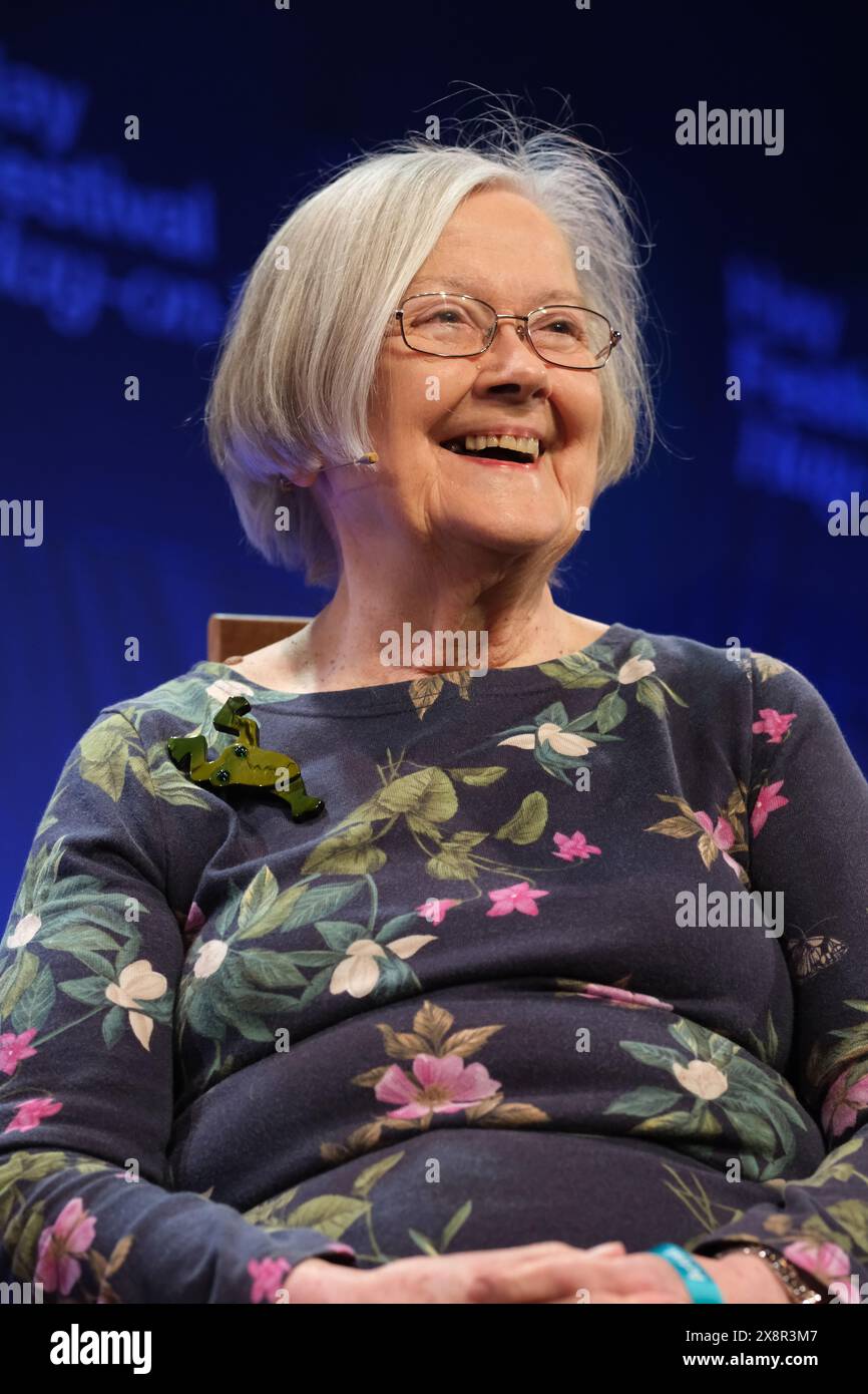 Hay Festival, Hay on Wye, Powys, Wales, UK – Monday 27th May 2024 – Brenda Hale, Baroness Hale of Richmond takes part in a news review at Hay - Photo Steven May / Alamy Live News Stock Photo