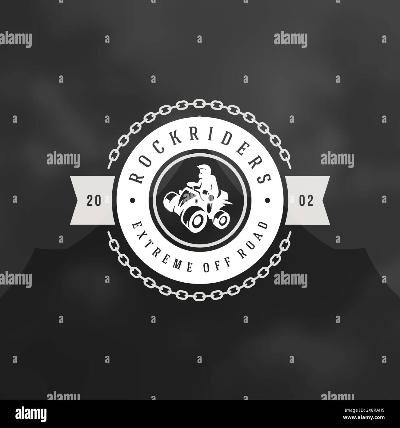 Atv logo emblem vector illustration. Off road mountains expedition ...