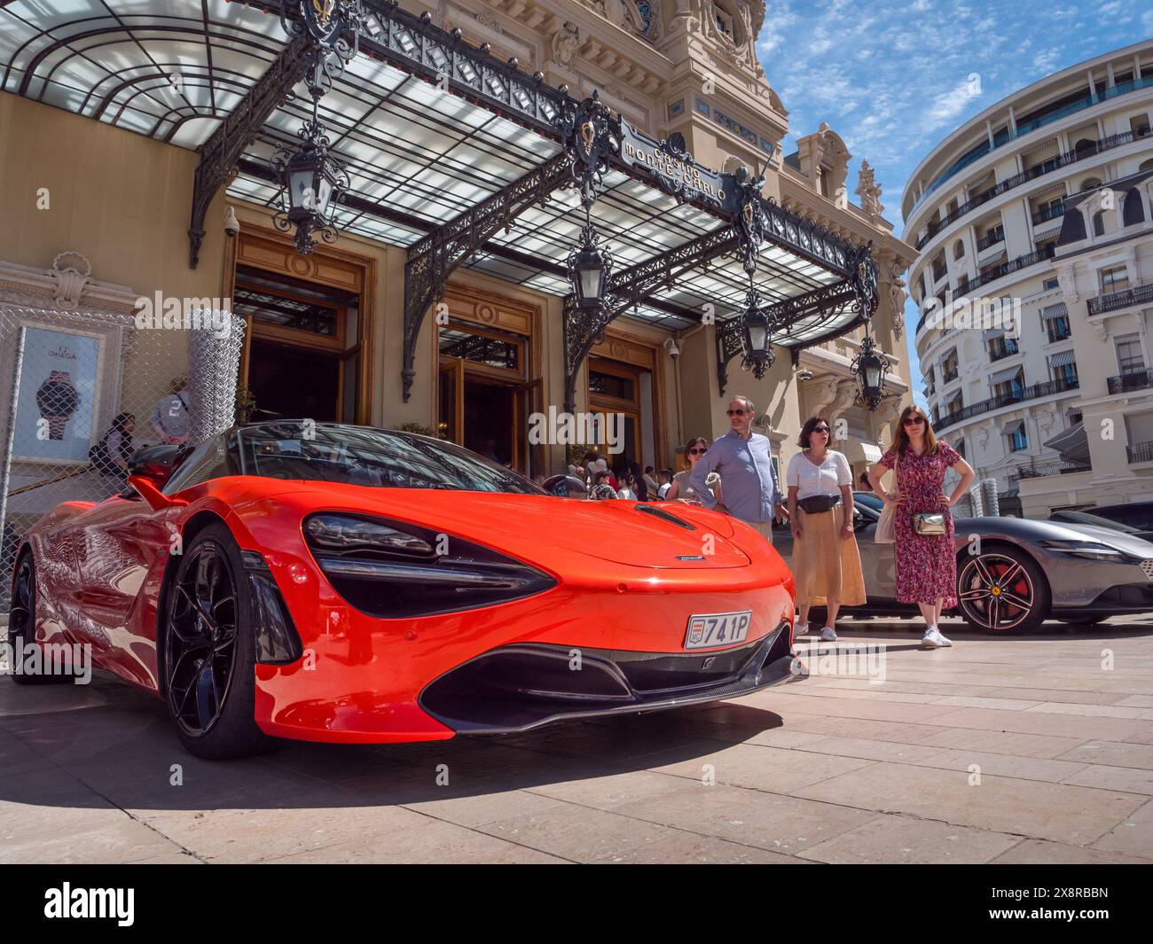 A Mclaren supercar outside Casino Monte Carlo, Monaco, South of France Stock Photo