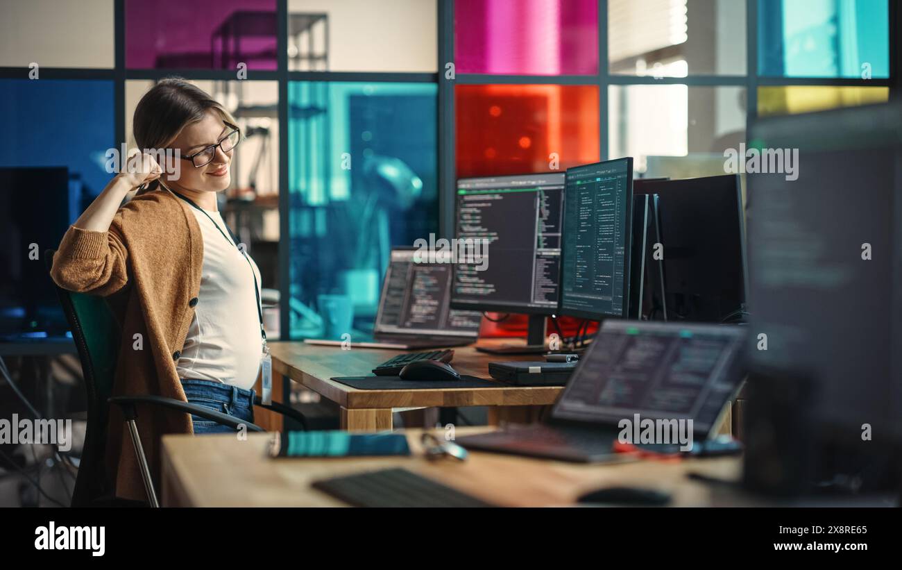 Programmer creating machine learning hi-res stock photography and ...