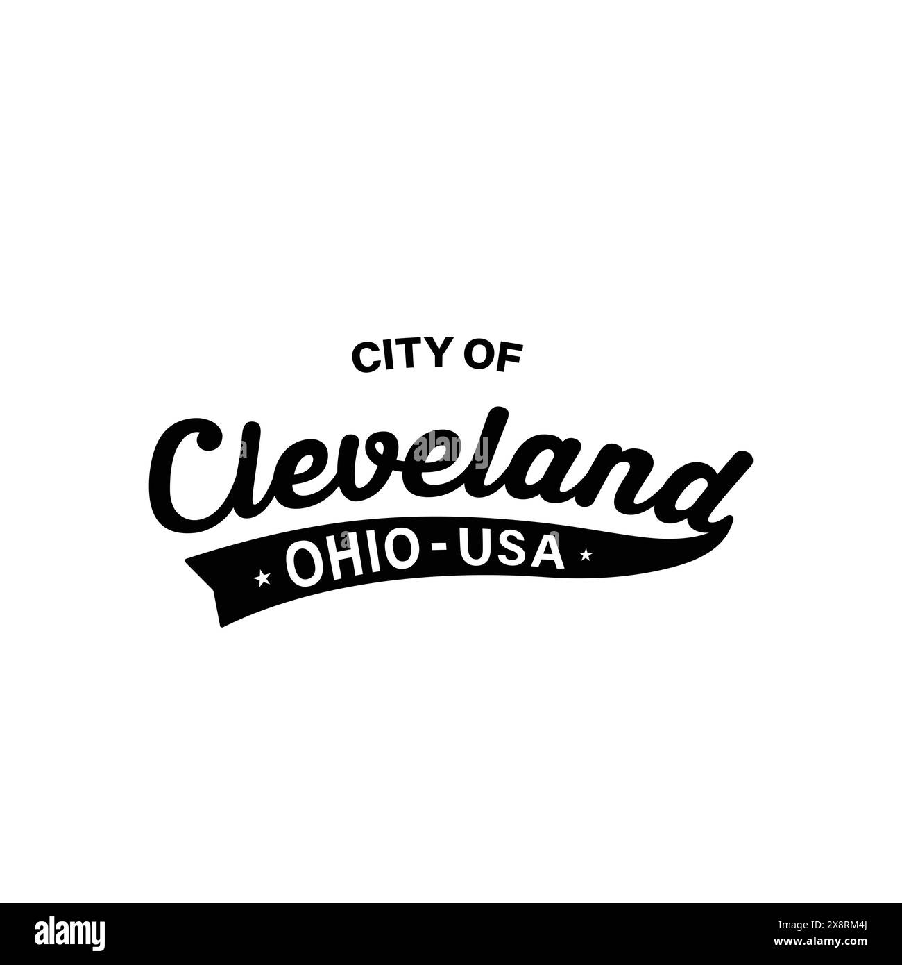 City of Cleveland lettering design. Cleveland, Ohio typography design