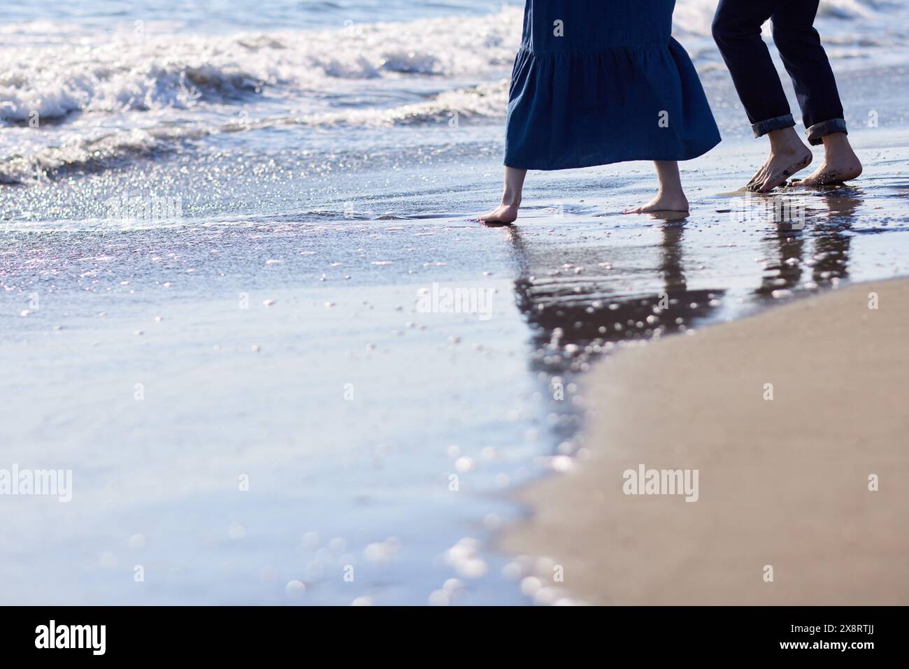 Male feet walking out sea hi-res stock photography and images - Alamy
