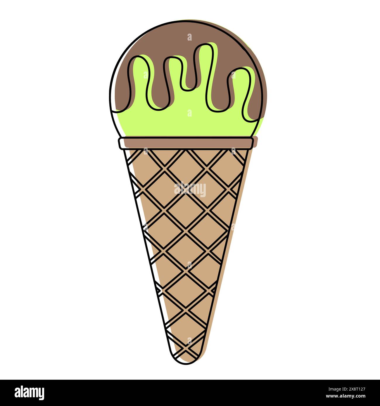 Vector illustration of ice cream isolated on white background. Vector ...