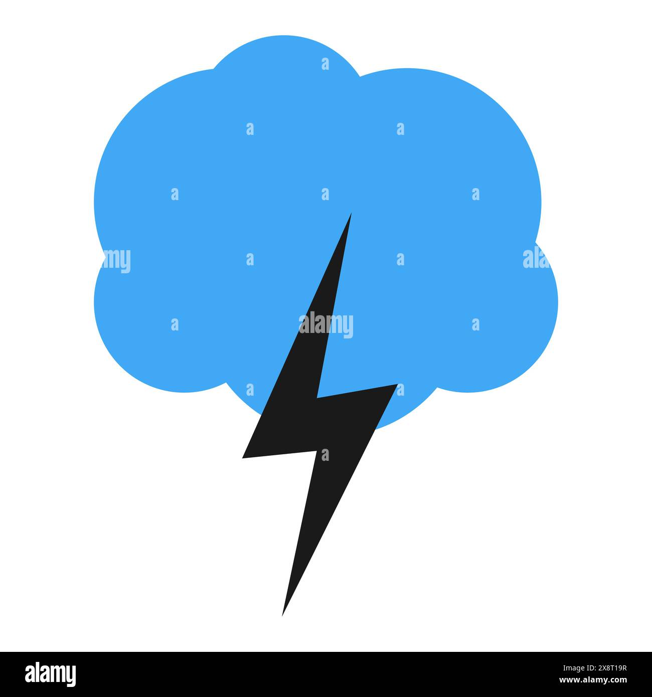 A cloud with a thunderstorm. Vector illustration Stock Vector Image ...