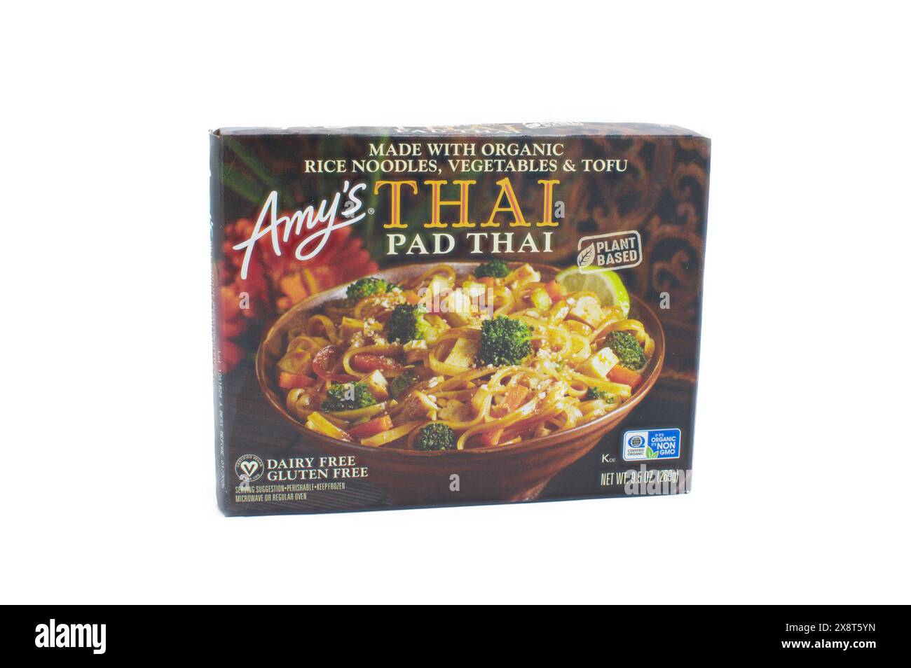 Ocala, FL 4142024 Amys Pad Thai box container and cooked meal with
