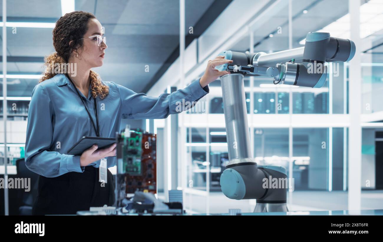 Engineer Thiga Internet things technology robotic arm hi-res stock photography and ...