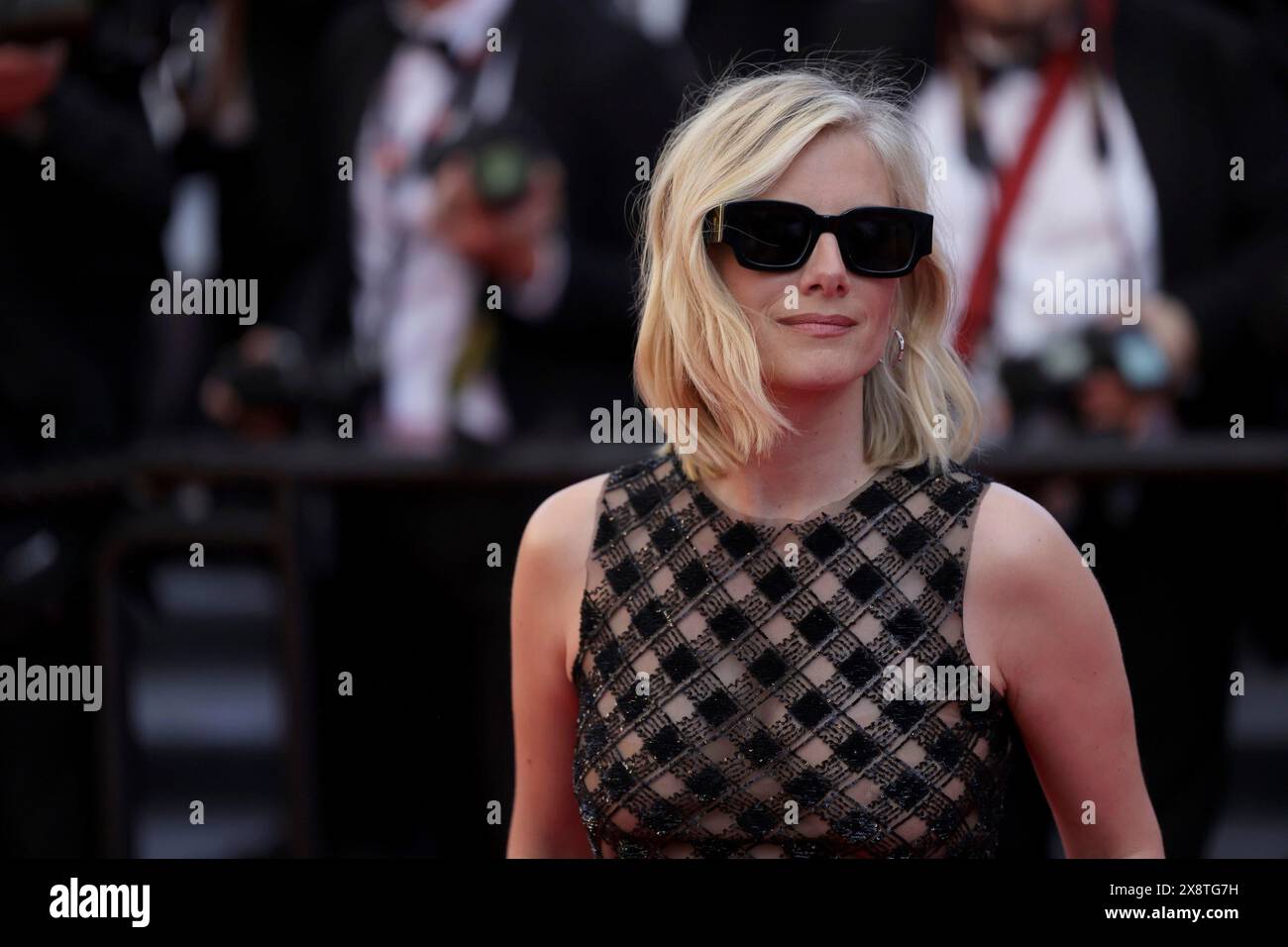 Cannes, France, 25.5.2024: Melanie Laurent at the closing ceremony on the red carpet of the Palais des Festivals during the 77th Cannes International Stock Photo