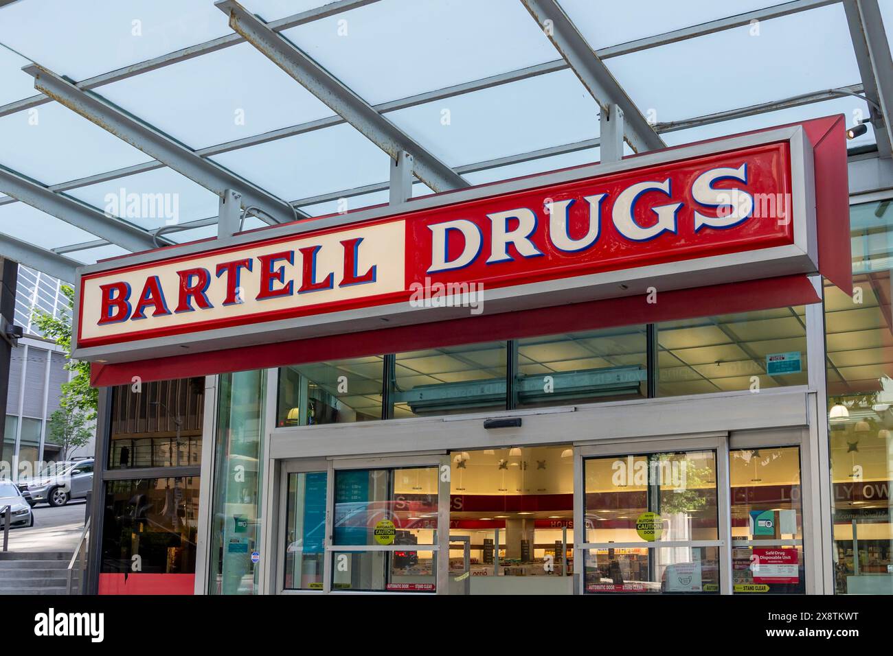 Seattle, WA, USA - June 15, 2023: A Bartell Drugs store in downtown Seattle at 910 4th Avenue in Seattle, WA, USA. Stock Photo