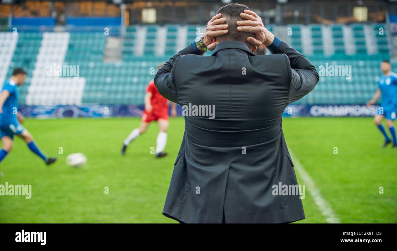 Professional Soccer Football Match Championship on Stadium with