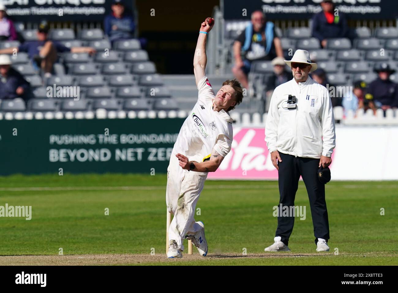 Bristol, UK, 27 May 2024. during the Vitality County Championship match between Gloucestershire and Derbyshire. Credit: Robbie Stephenson/Gloucestershire Cricket/Alamy Live News Stock Photo
