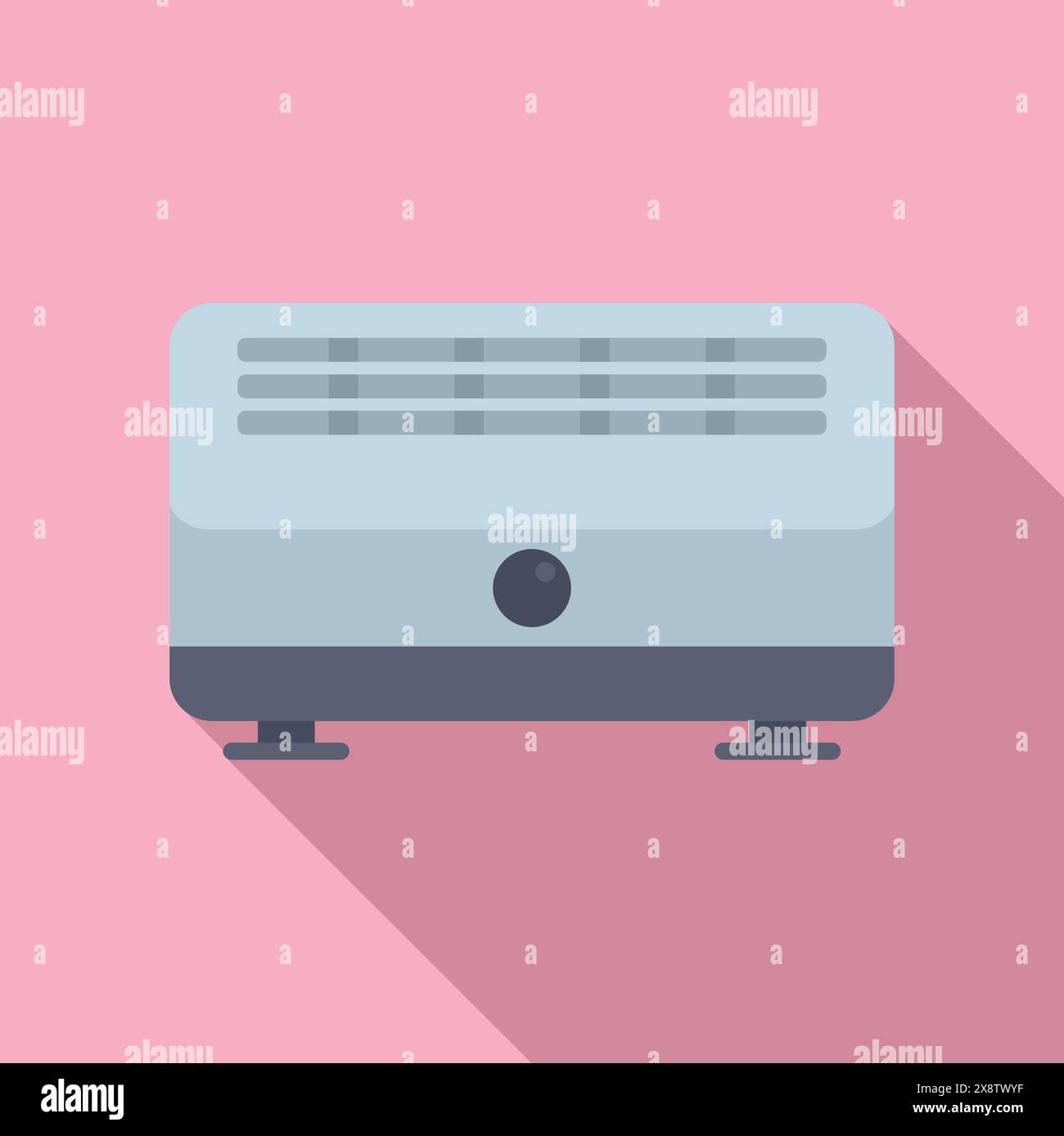Flat design vector illustration of a stylish air conditioning unit with ...