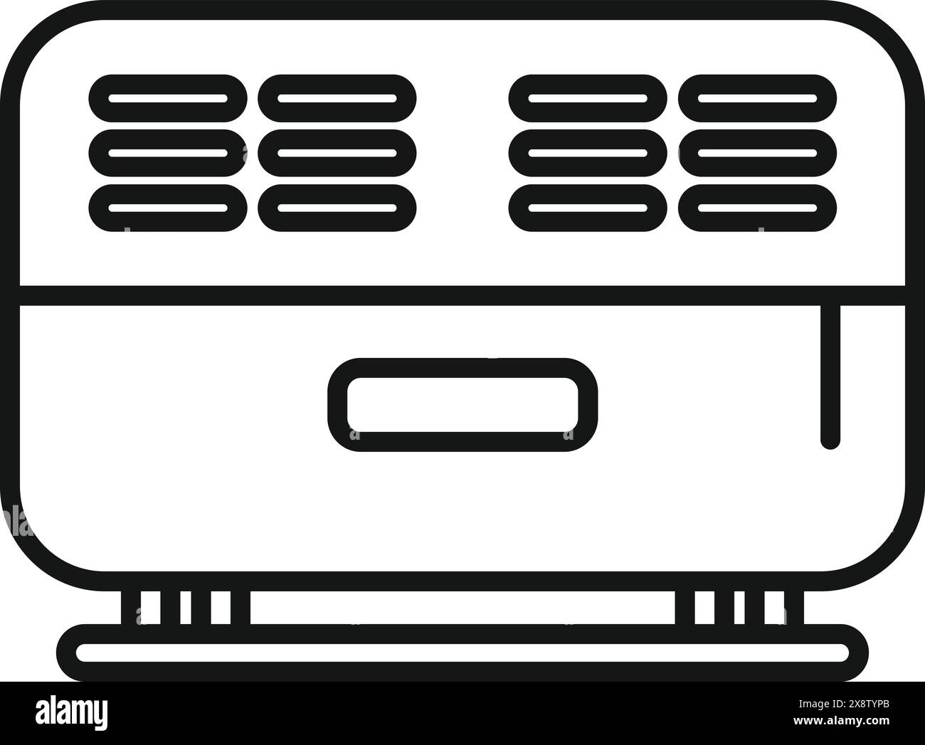 Air conditioning unit on a wall Black and White Stock Photos & Images ...