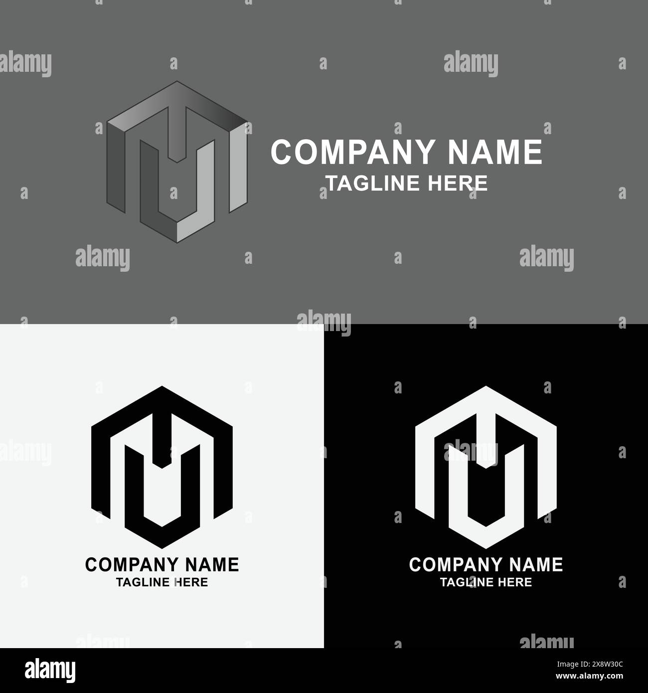 Letter M I J L Polygon Hexagonal Minimal And Trendy Professional Logo letter-m-i-j-l-polygon-hexagonal-minimal-and-trendy-professional-logo