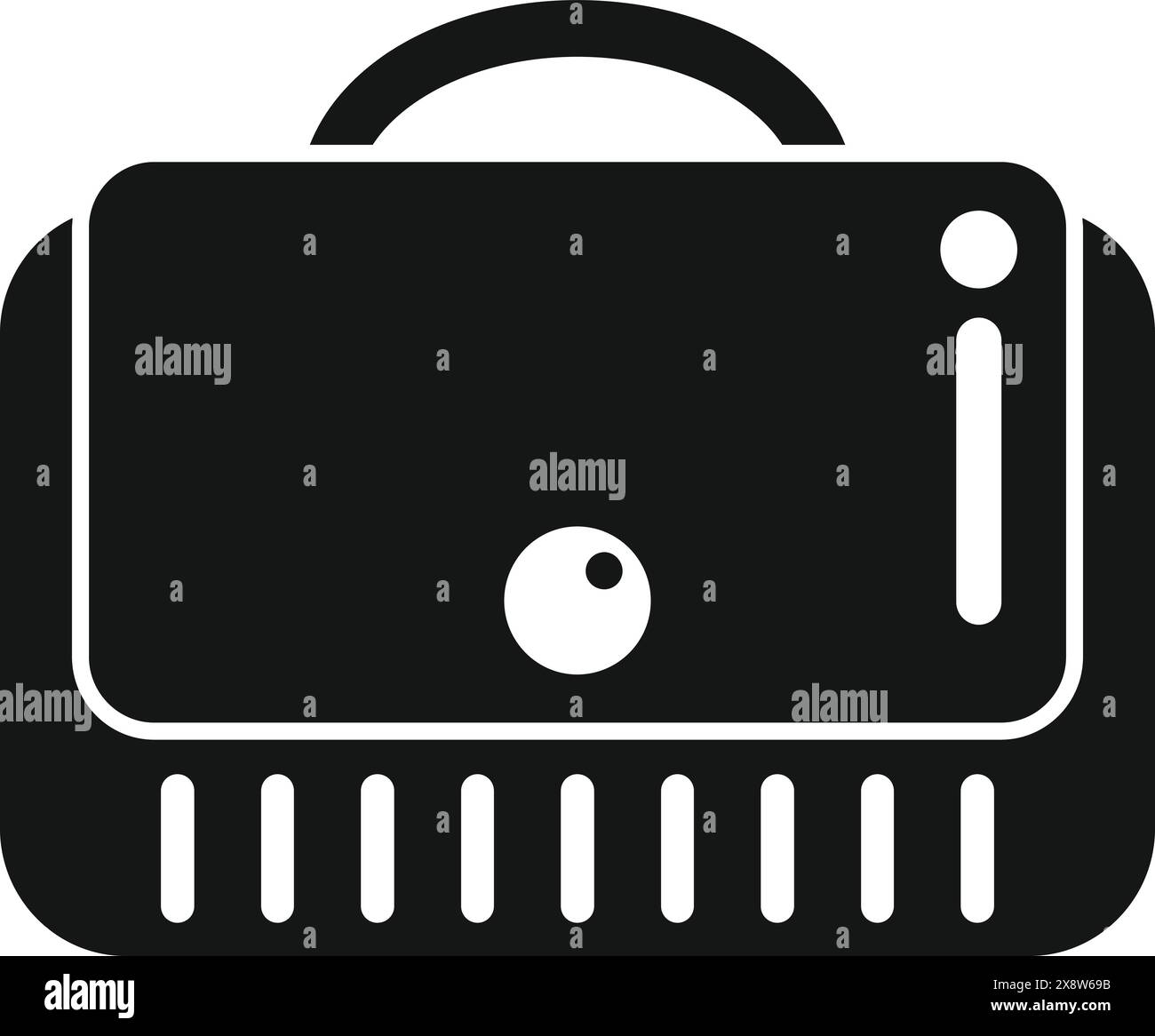 Simple and modern black briefcase vector icon illustration for business ...