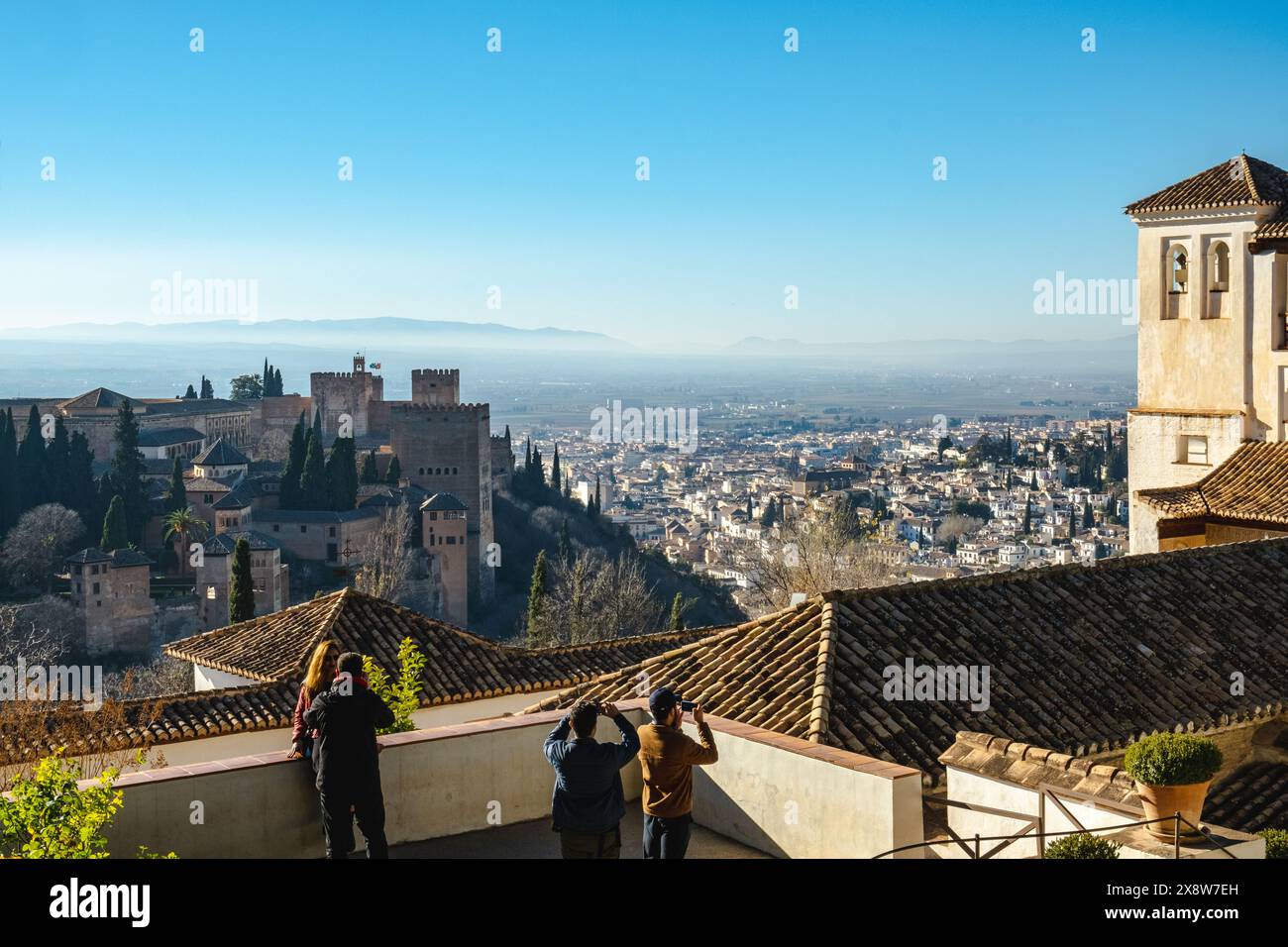 Generalife Gardens in Granada, Andalusia, Spain, part of the Alhambra Stock Photo