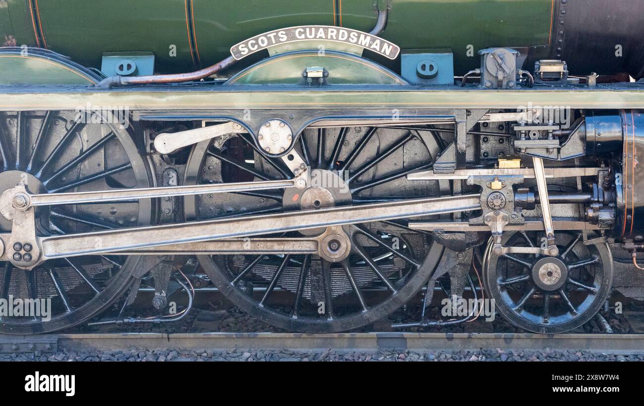 Walschaerts Valve Gear on Royal Scot Class, Scots Guardsman 46115 Stock